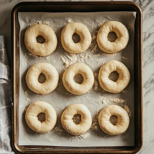 bagels before baking