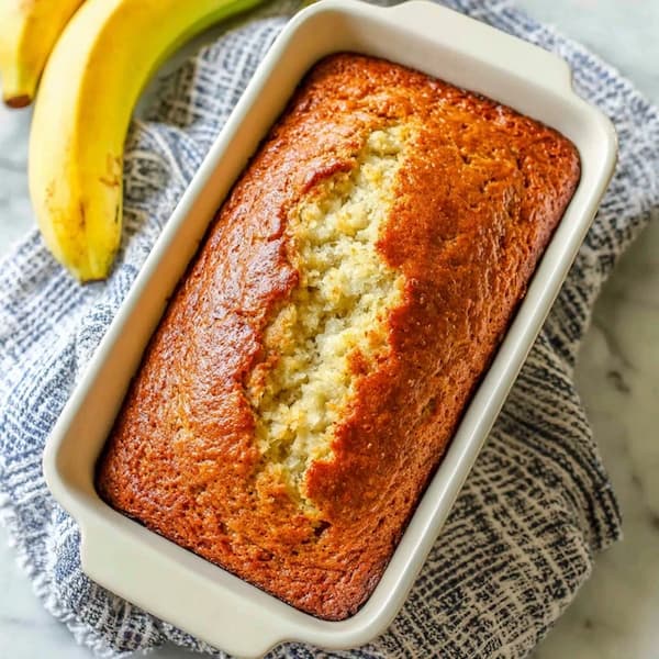 banana bread baked