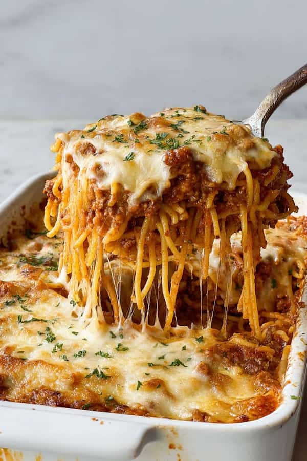 baked spaghetti casserole recipe