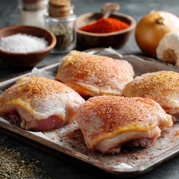 chicken tighs before baking