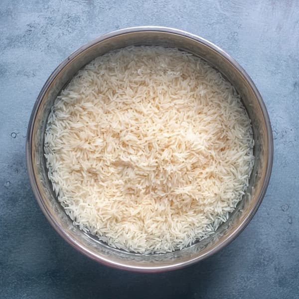 rinsed rice